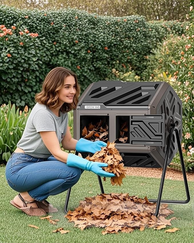 THEGROW'ING Updated 43 Gallon Compost Bin Outdoor, Fast Assemble Tumbling - Image 8