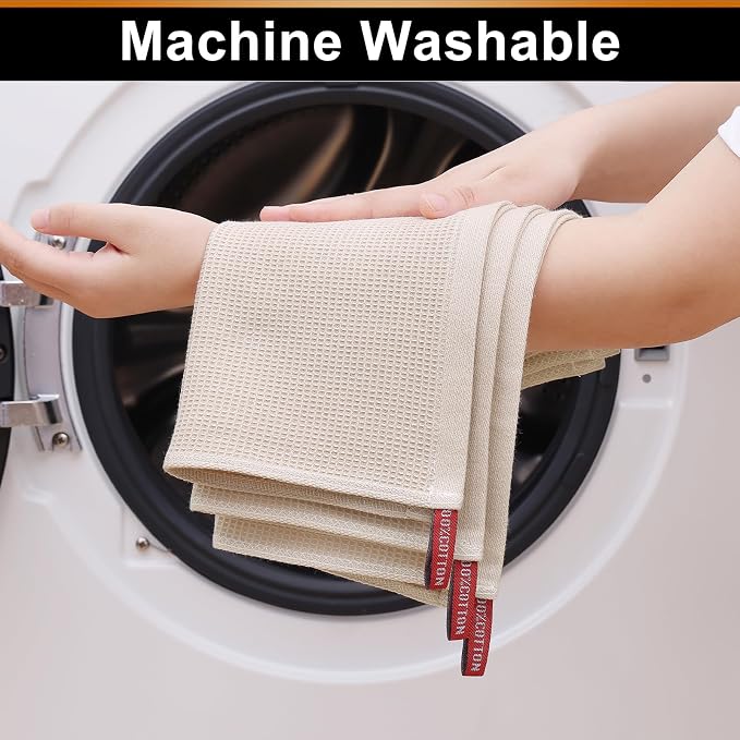 Homaxy 100% Cotton Waffle Weave Dish Cloths - Image 5