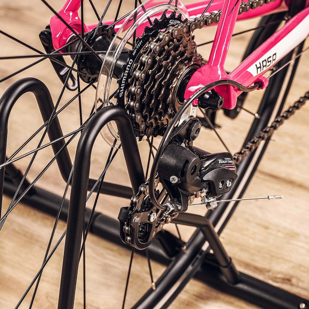 CyclingDeal Bicycle Floor Parking Rack Stand - for Mountain MTB Road Bike - I...
