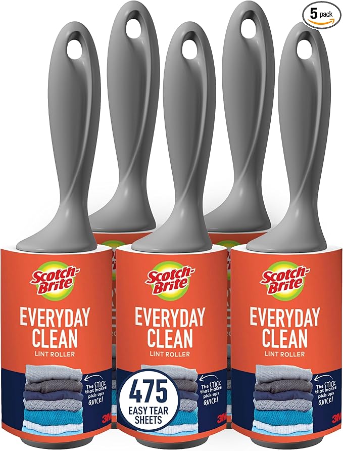 Scotch-Brite™ Everyday Clean Lint Roller Combo Pack 836RS-95-5pka, 1 pack per by Scotch-Brite