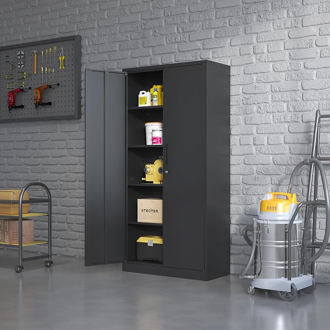 72'' Garage Storage Cabinet, Lockable Storage Cabinet - Image 2