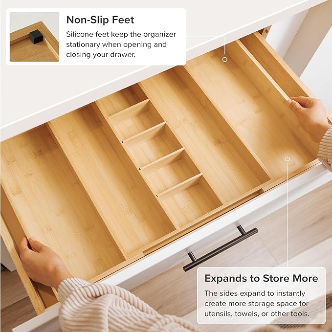 KitchenEdge Adjustable Kitchen Drawer Organizer - Image 6
