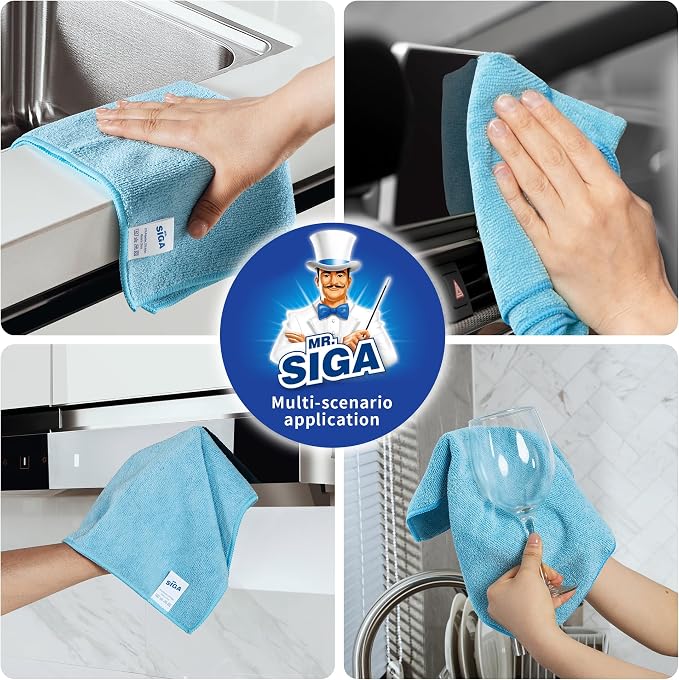 MR.SIGA Microfiber Cleaning Cloths, All-Purpose Surface Microfiber Towels - Image 7