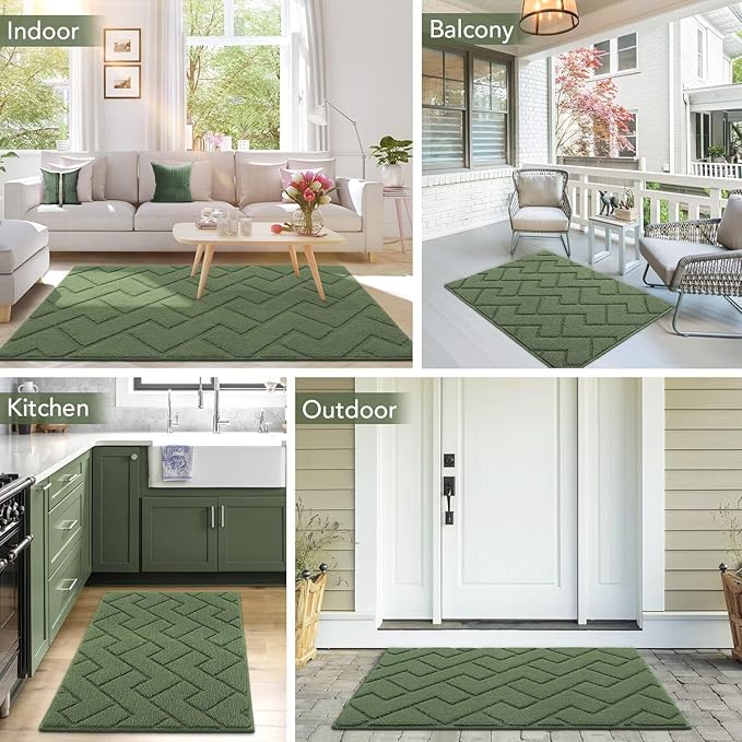 hicorfe Indoor Doormat, Front Back Door Mat TPR Backing Non Slip Mats 20"x31.5" - Image 2