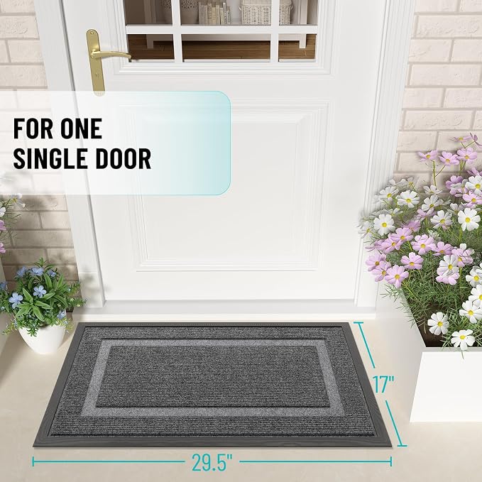 OLANLY Front Door Mat Indoor Outdoor Entrance, Waterproof All-Season, - Image 2