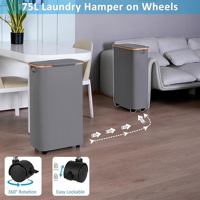 efluky Slim Laundry Basket - Image 2