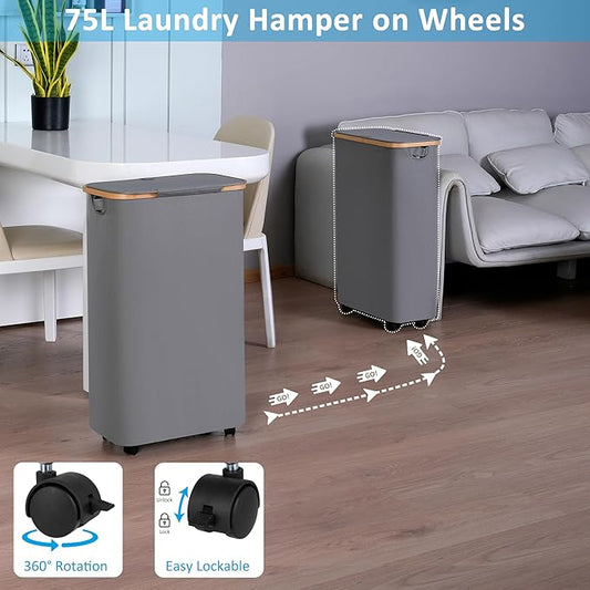 efluky Slim Laundry Basket - Image 2