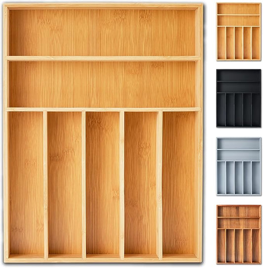 Silverware Organizer, 12.5 Inch Utensil Organizer Kitchen Drawer Organizer by Sunbreath
