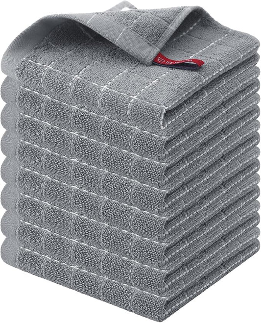 Homaxy 100% Cotton Terry Kitchen Dish Cloths, Ultra Soft and Absorbent Dish by Homaxy