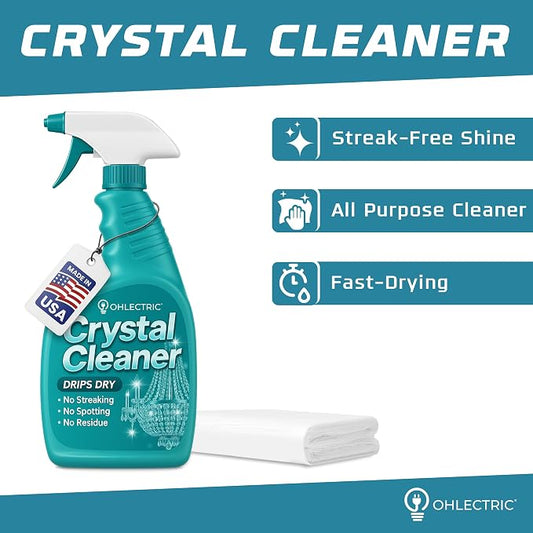 Crystal Chandelier Cleaner Spray Kit & Plastic Drop Cloth - Image 2