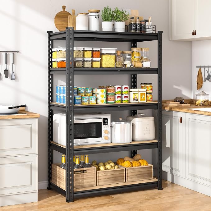 1980LBS Storage Shelves, 5-Tier Adjustable Pantry Shelves, Metal Shelving Unit - Image 2