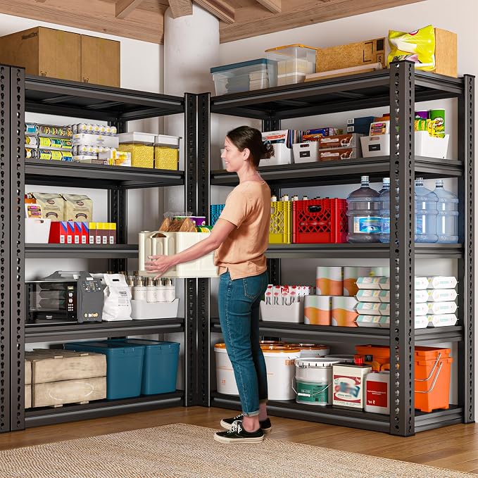 REIBII Garage Shelving Load 2000 LBS, Adjustable 5-Tier Storage Shelves - Image 7