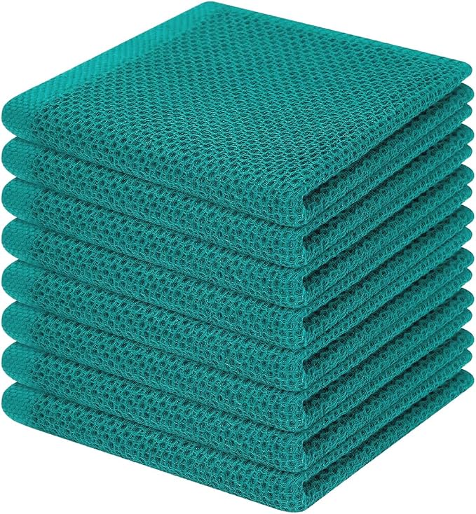 Homaxy 100% Cotton Waffle Weave Kitchen Dish Cloths, Ultra Soft Absorbent Quick by Homaxy