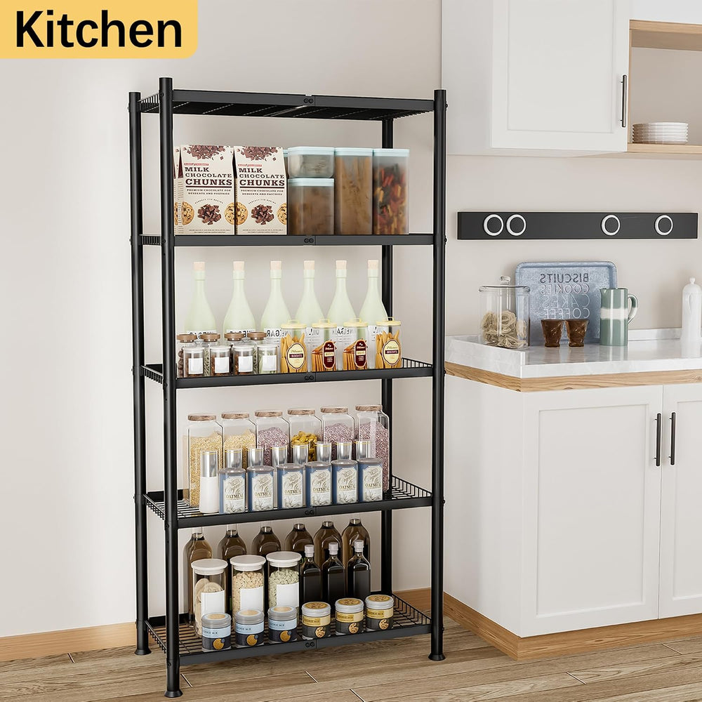 VETALLO 5 Tier Wire Shelving,Metal Shelves (32.0" W x 12.0" D x 63&...