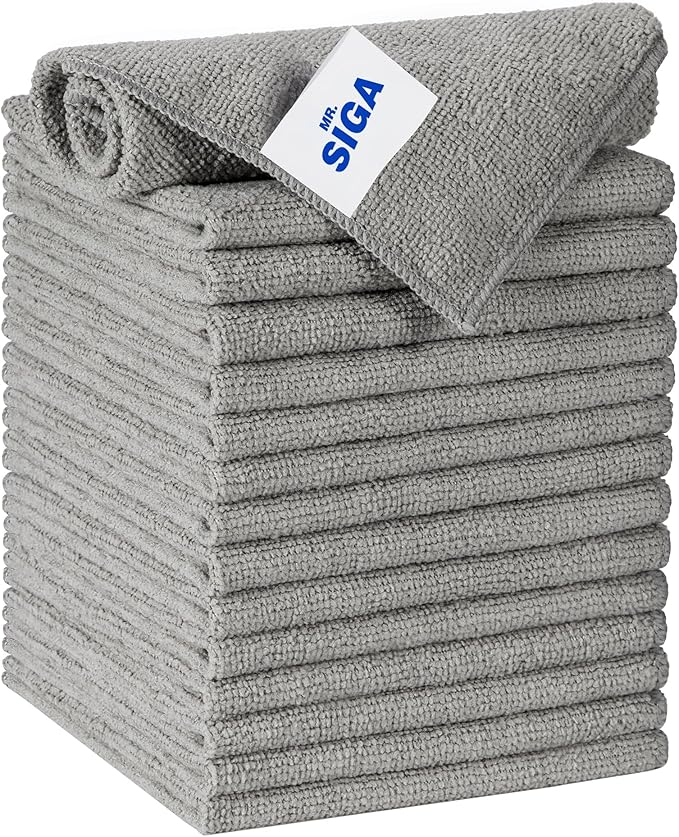 MR.SIGA Microfiber Cleaning Cloth, All-Purpose Microfiber Towels, Streak Free by MRSIGA