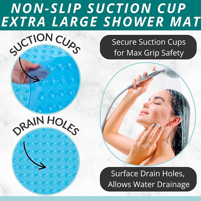 ENKOSI Extra Large Square Non Slip Shower Mat - Image 2