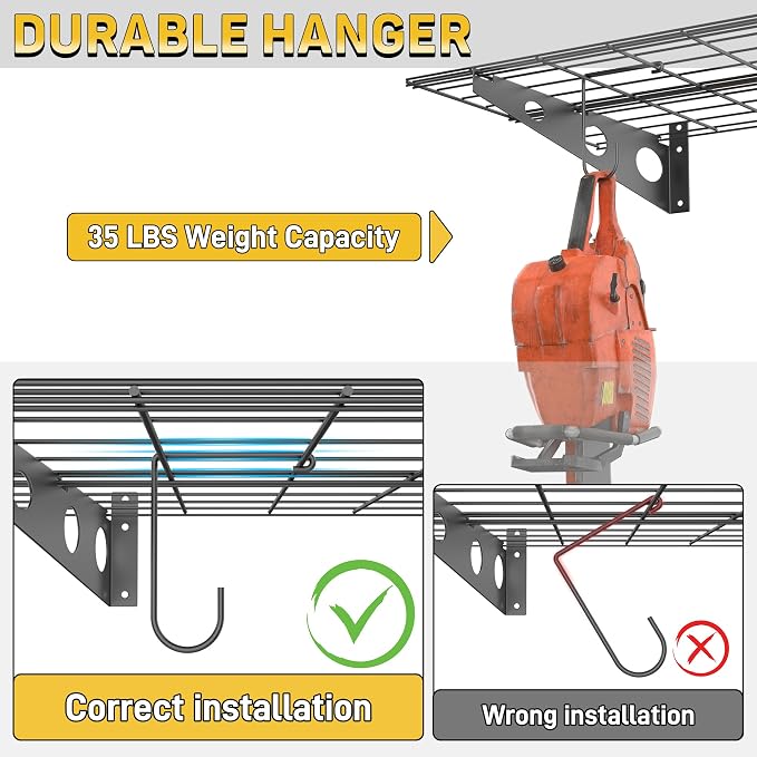Ultrawall Garage Wall Shelves, 2 x 4 ft Wall Mounted Storage Shelves, Heavy - Image 6