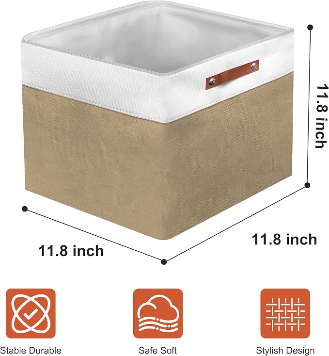 12in Open Fabric Storage Basket - Image 2