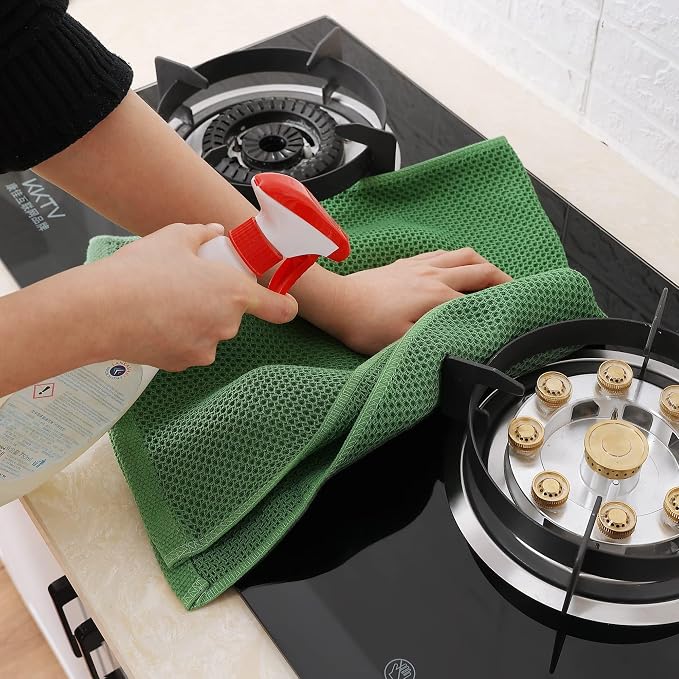 Homaxy 100% Cotton Waffle Weave Kitchen Dish Towels, Ultra Soft Absorbent Quick - Image 5