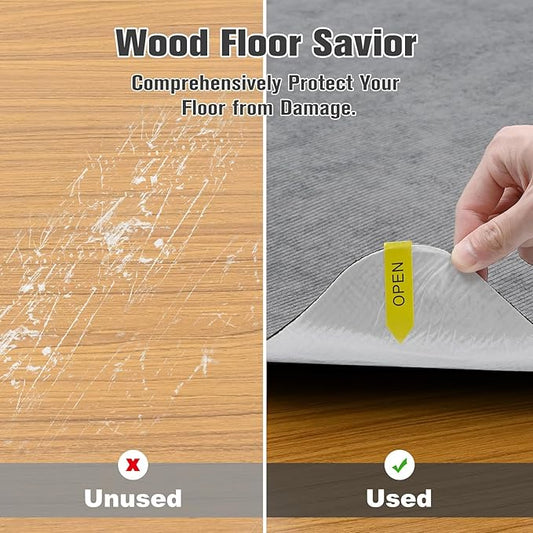 Placoot Desk Chair Mat for Hardwood Floor Corduroy Surface 1/6" Thick 55"x35" - Image 2