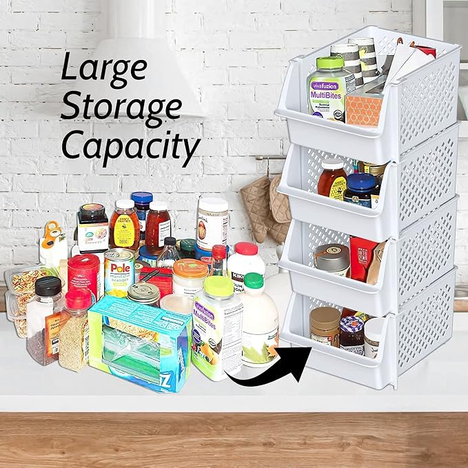 TidyFriend Plastic Stackable Bins - Image 2