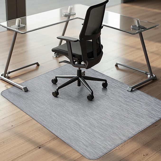 Kuyal Office Chair Mat for Hardwood Floor, Anti Slip, Non-Curve Computer Chair by Kuyal