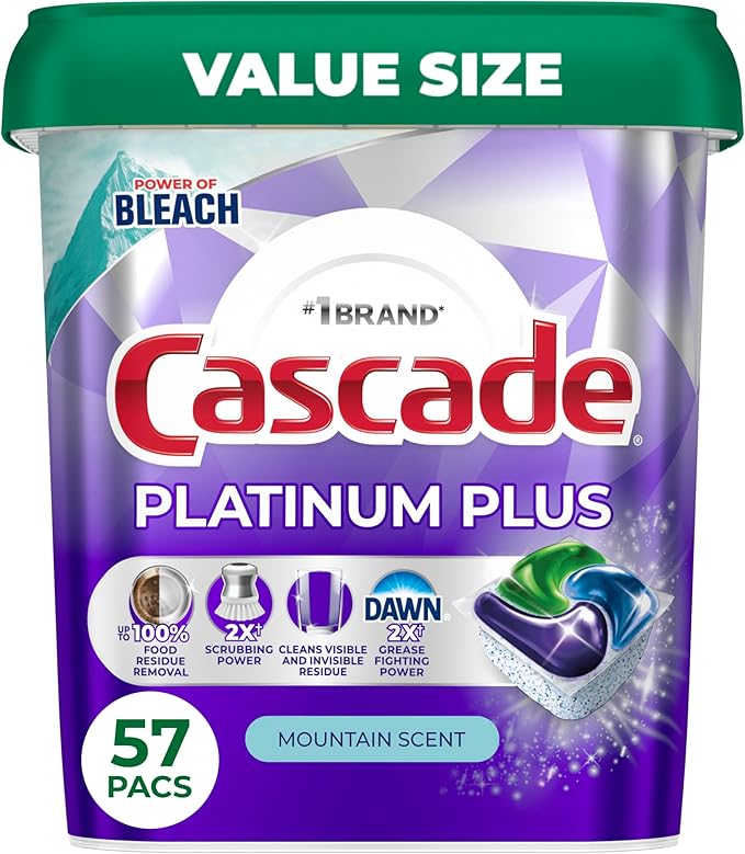 Cascade Platinum Plus Dishwasher Pods, Dishwasher Detergent, Dish Detergent Soap by Cascade
