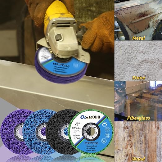 20 Pcs 4" x 5/8" Strip Discs Bulk, Paint Stripping and Rust Removal Wheels - Image 6