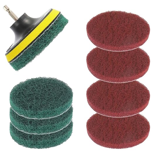4 Inch Scrub Drill Brush Power Scouring Pads Household Cleaning Set by EPLZON