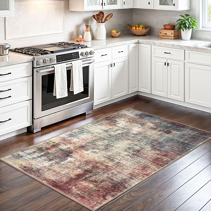 IOHOUZE Abstract Area Rug 3x5 Ft Washable Rugs - Image 2