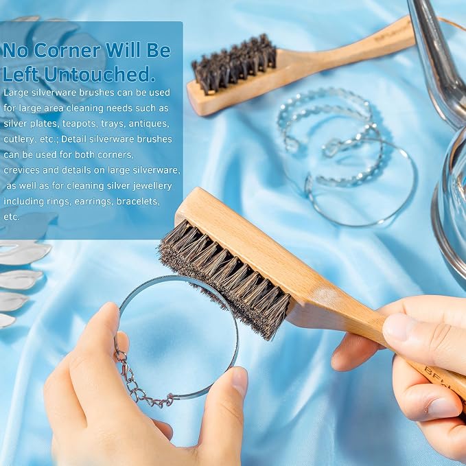 BFWood Horsehair Silver Brush - Image 3