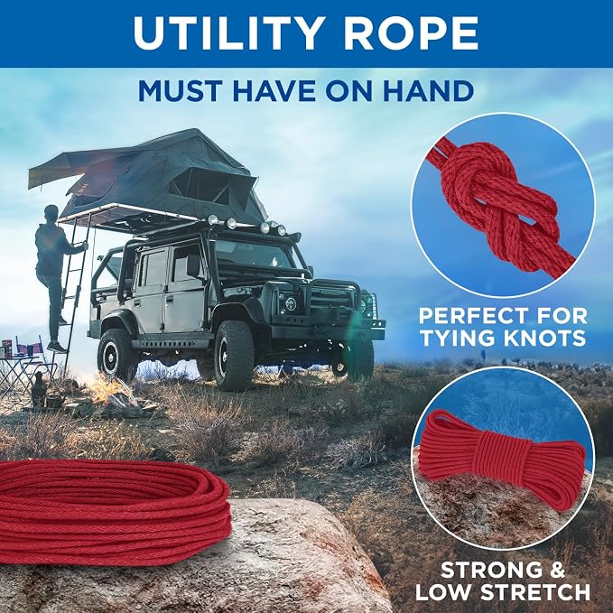 TECEUM Cotton Rope 3/16” – 100 FT – Strong All-Purpose Braided Rope – Natural - Image 6
