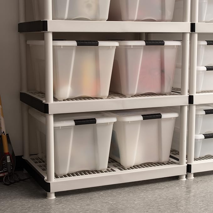 IRIS USA 54 Qt Stackable Plastic Storage Bins - Image 5