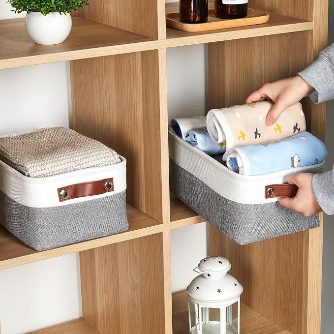 DULLEMELO Storage Baskets for Shelves, Small Fabric Storage Bins - Image 7