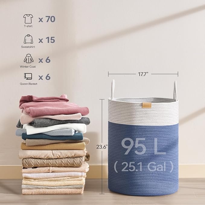 Laundry Hamper 95L, Large Laundry Basket - Image 6