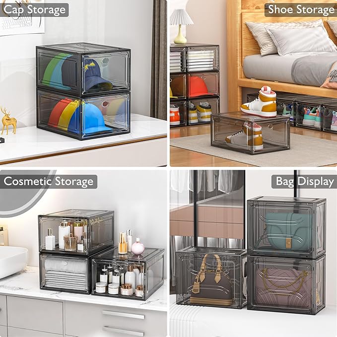 7 code Large Clear Shoe Boxes Organizer【Thicker Material】 Stronger Shoe Box - Image 6