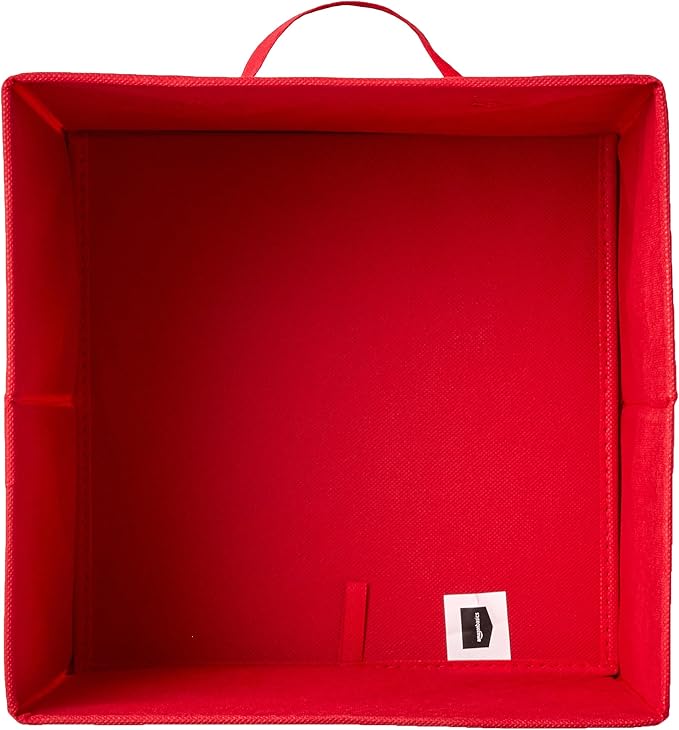 Amazon Basics Cube Organizer Storage Bins Handles, Collapsible Fabric, - Image 3