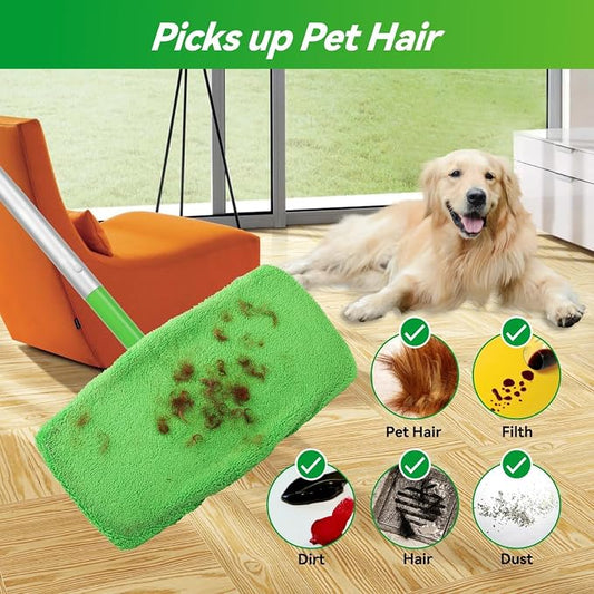 Reusable Microfiber Mop Pads Washable Wet Pads Compatible - Image 2
