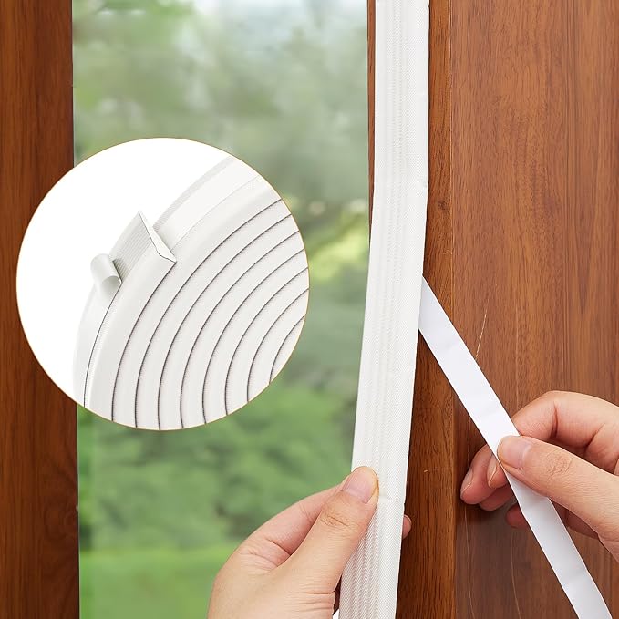 QDiShi 196" Wedge-Shape Weather Stripping Door Seal Weatherproof Foam Seals - Image 7