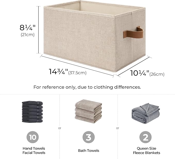 StorageWorks Storage Baskets for Shelves, Foldable Fabric Closet Storage Bins - Image 2