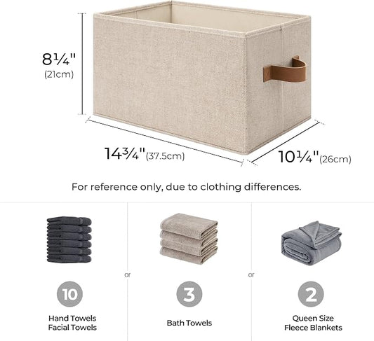 StorageWorks Storage Baskets for Shelves, Foldable Fabric Closet Storage Bins - Image 2
