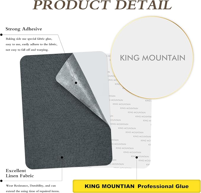 KING MOUNTAIN Fine Linen Repair Patches, Self-Adhesive Linen Fabric Patches - Image 2