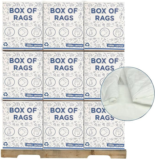 Recycled White Sheeting Cleaning Rags – Lint Free White Cotton Cloths by SupremePlus