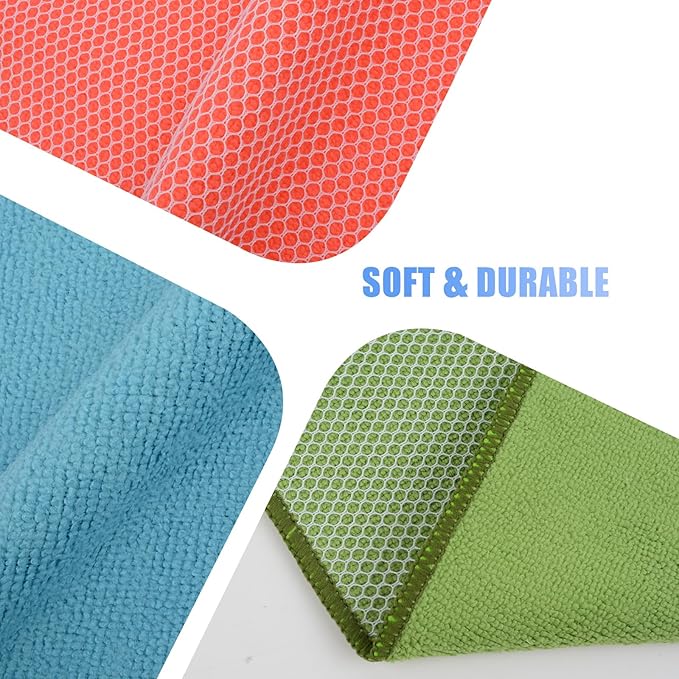 KinHwa Kitchen Washcloths for Dishes Absorbent Microfiber Dish Cloths Quick Dry - Image 5
