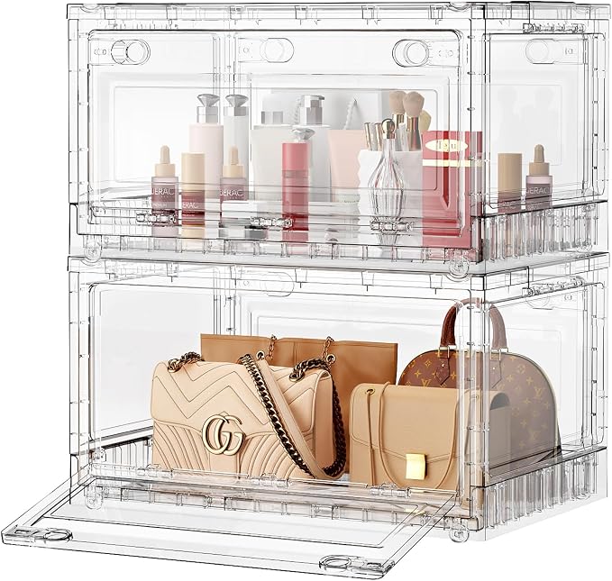 BROVIEW Clear Stackable Storage Bins Drawers, Open Front Large Plastic Storage by BROVIEW-EnjoytheArtofLife