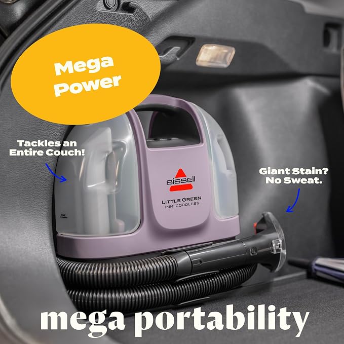 BISSELL Little Green Mini Cordless Portable Carpet and Upholstery Deep Cleaner - Image 5