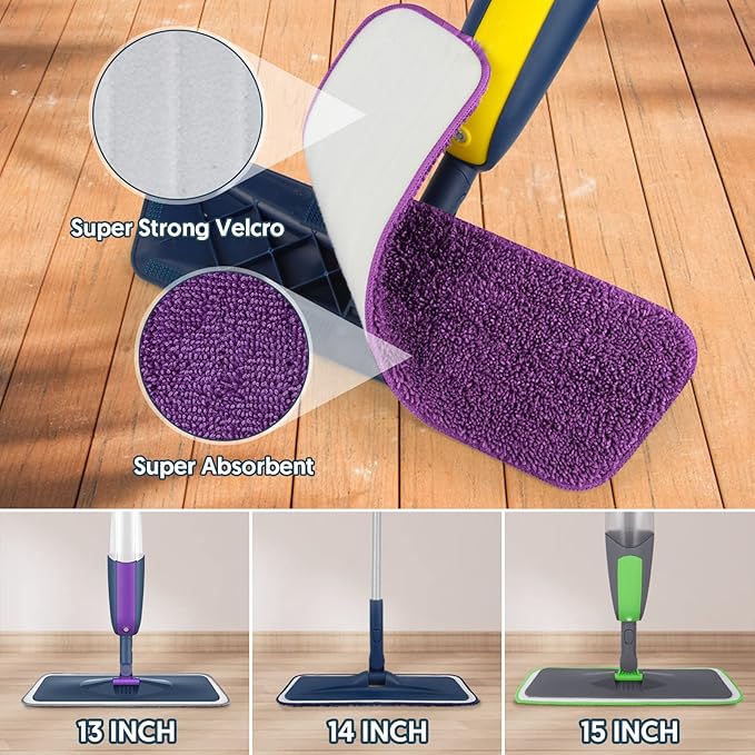 7 Count Reusable Mop Pads for Swiffer PowerMop -MEXERRIS Microfiber Wet Mops - Image 4