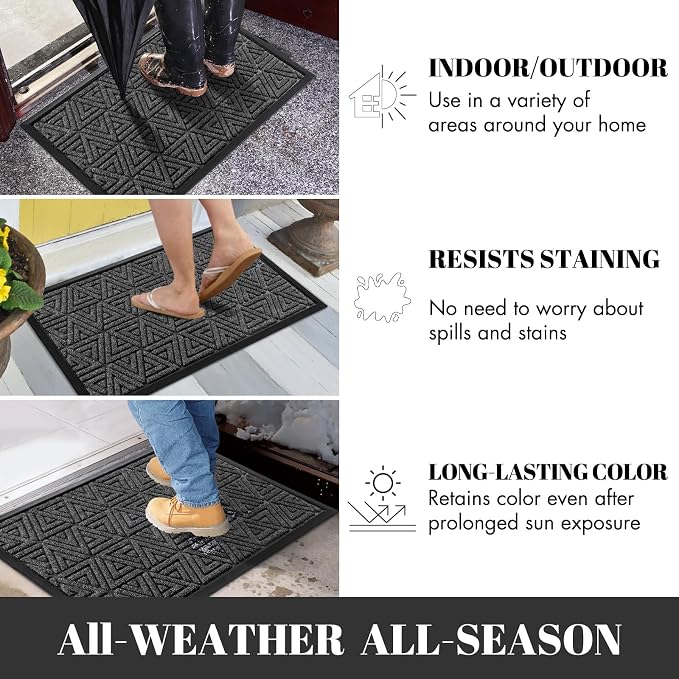 Yimobra Large Door Mat 47x24, All-Weather Waterproof Non-Slip Welcome Matt - Image 7