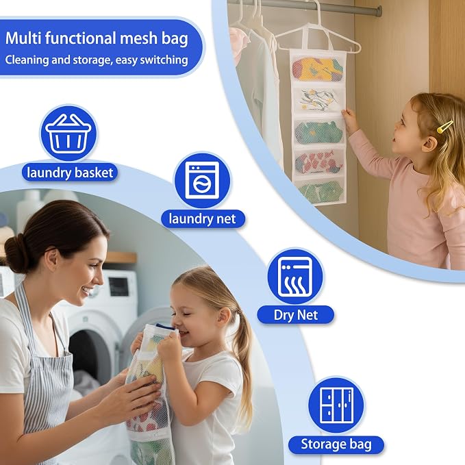 Mesh laundry bags for washing machine, can wash 10 pairs of socks, maintain - Image 5