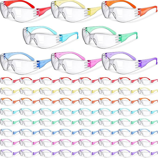 Chumia 64 Pcs Kids Safety Glasses Scratch Impact Resistant Safety Goggles Anti by Chumia